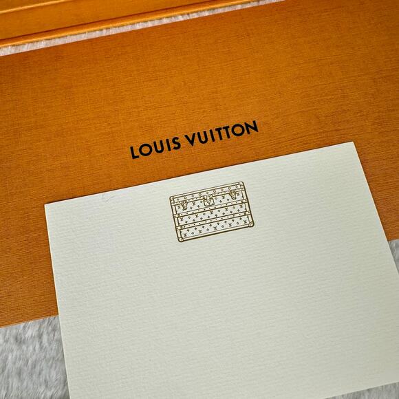 Louis Vuitton Gift Card Box, shopping bag, note card envelope and ribbon set - Picture 7 of 9